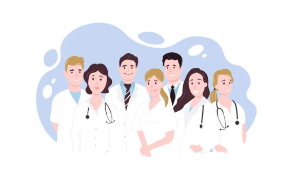 happy-co-workers-with-nurse onsite employee health clinics