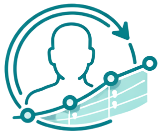 Calcium app interface displayed on a laptop and two smartphones, showing dashboard analytics with alert and invite status charts, and health tracking features like medication doses and step counts.