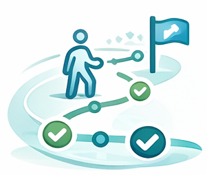 Mobile screen showing the Calcium app's HealthIndex interface with a score of 107, surrounded by icons representing different health metrics like activity, heart rate, temperature, and goals. Below, a progress card for 'Week 1 with your calcium coach' and a 'Get Connected' section are visible.