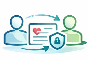 Mobile screen showing the Calcium app's HealthIndex interface with a score of 107, surrounded by icons representing different health metrics like activity, heart rate, temperature, and goals. Below, a progress card for 'Week 1 with your calcium coach' and a 'Get Connected' section are visible.