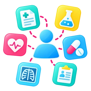Calcium Retrieves and Organizes Fragmented Health Data
